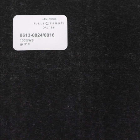 8613-0024/0016 Cerruti Lanificio - Vải Suit 100% Wool - Xám Trơn